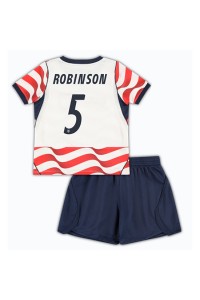 Yhdysvallat Antonee Robinson #5 Jalkapallovaatteet Lasten Kotipeliasu MM-kisat 2026 Lyhythihainen (+ Lyhyet housut)